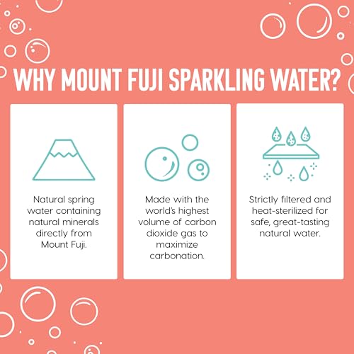 Image of IRIS Sparkling Water Bottles, 16.9 fl oz, 48-Pack, Strong Carbonation from Mount Fuji Spring, Refreshing Japanese Natural Mineral Seltzer Carbonated Soda Water, Product of Japan