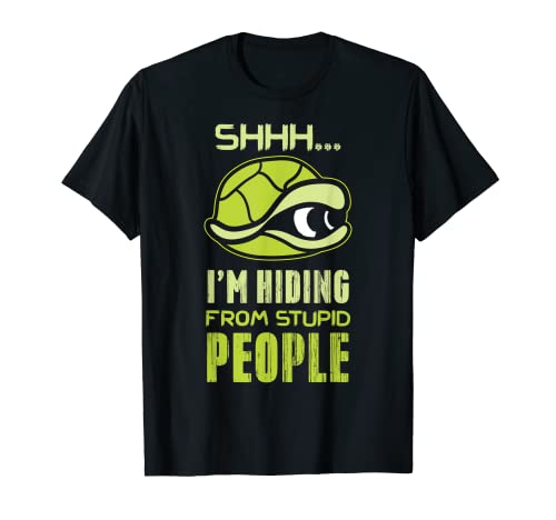 I'm Hiding From Stupid People Happy Father's Day Dad Jokes T-Shirt
