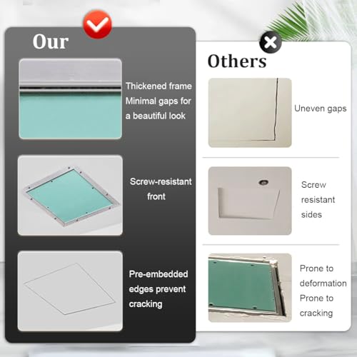 Porte d'accès au plafond pour masquer et inspecter les gaines techniques
