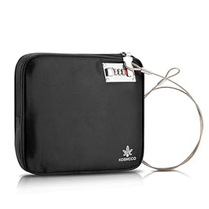 Anti-Theft Locking Beach Bag, 9×7.5-inch Portable Beach Safe for Securing Your Valuables and Phone – Black