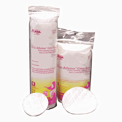 Dukal Reflections Cotton Rounds, White, 50 Count