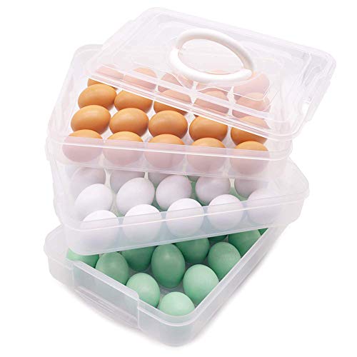 Noblik Soporte para Huevos, Bandeja para Huevos Rellenos de 3 Capas con...