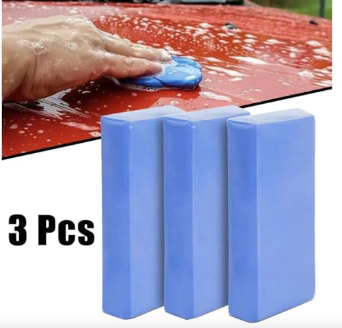 3 Stück | 100g für Jeden | Auto Lehm Professionelle Lackreinigungsknete zur Lackpflege und Felgenreinigung Auto Detaillierung Reiniger Autoreinigung zur Felgenreinigung, Polnisches Fensterglas
