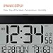 Marathon Crystal Framed Atomic Wall Clock, Black - Large, 7.5-Inch Display - AM/PM or 24-Hour Time Format, Eight Time Zones, Indoor Temperature & Humidity - Two AA Batteries Included