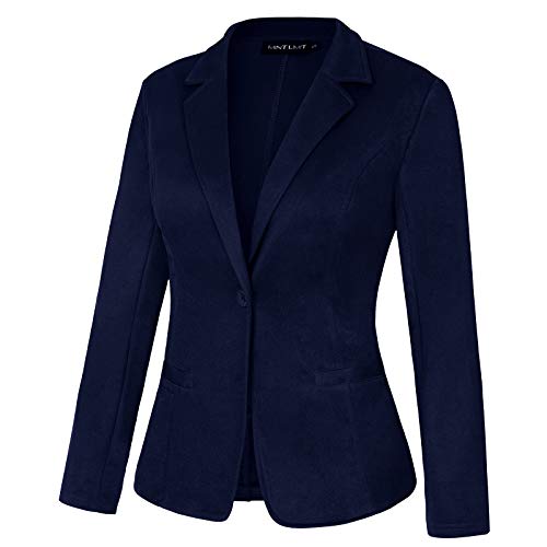Mintlimit Blazers For Women Casual Long Sleeve Open Front Cardigan Work Office Blazers Jacket With Pockets (Navy - Large) #TOP1