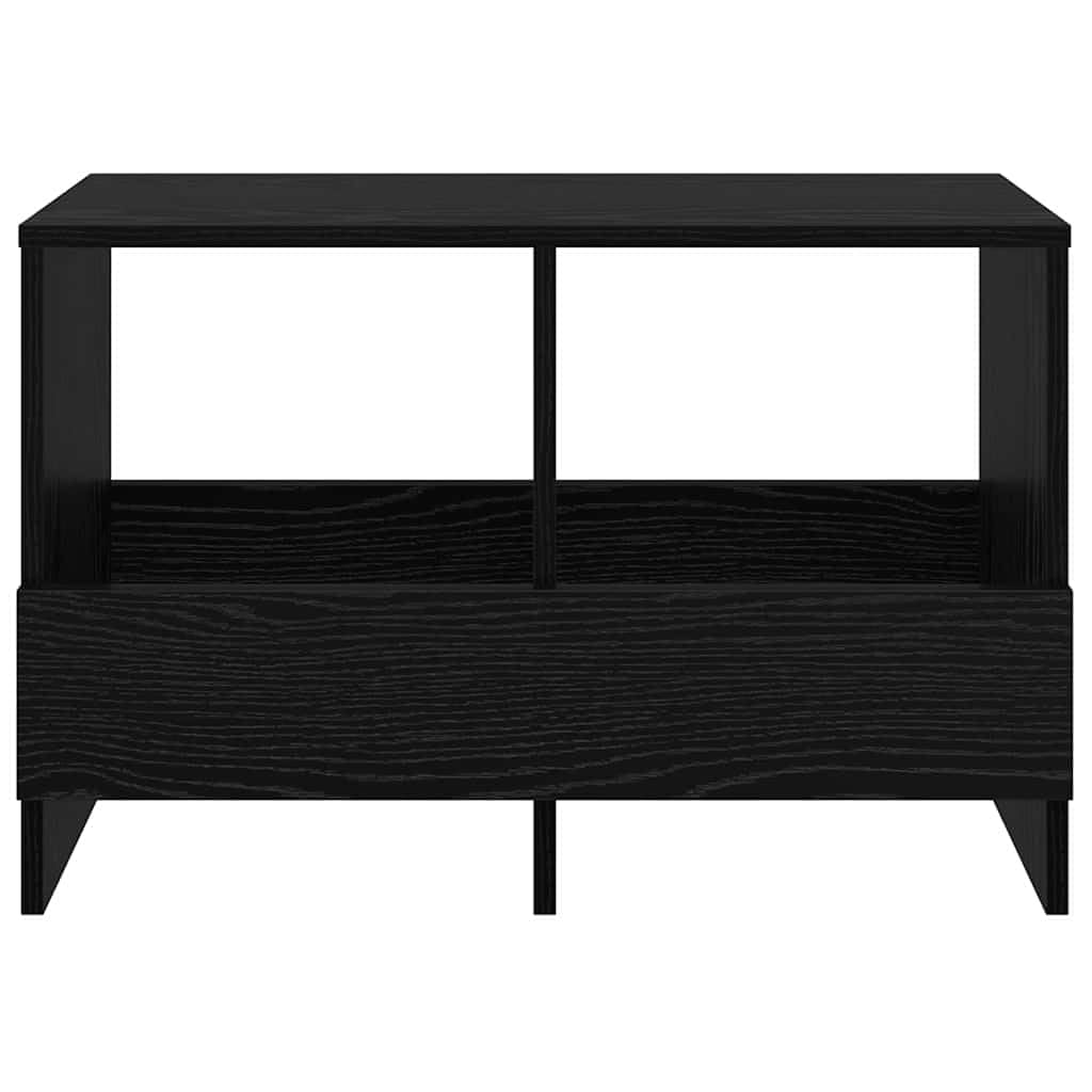 Générique Stojak na czasopisma z drewna konstrukcyjnego, regał na czasopisma, czarny dąb 68,5 x 30 x 45 cm, minimalistyczny mebel do salonu z siedziskiem, do przechowywania czasopism i dekoracji