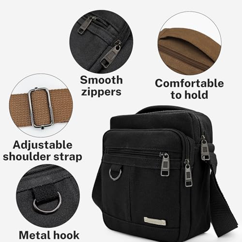 WisePoint Vintage Canvas Crossbody Bag