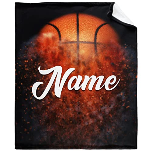 Softerhug Basketball Custom Name Blanket 80x60