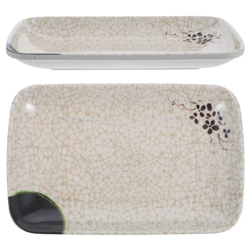 Set de 2 Platos Rectangulares Japoneses de Melamina 8 in miniatura 1