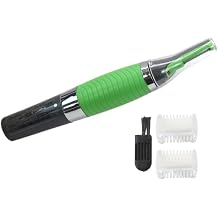 USonline911 Electric Nose Hair Trimmer Machine Shaver Clipper Cutter Hair Shaving Tool Portable Nose Ear Razor Trimmer & 2X Comb Attachments &1x Cleaning Brush for Men and Women Green