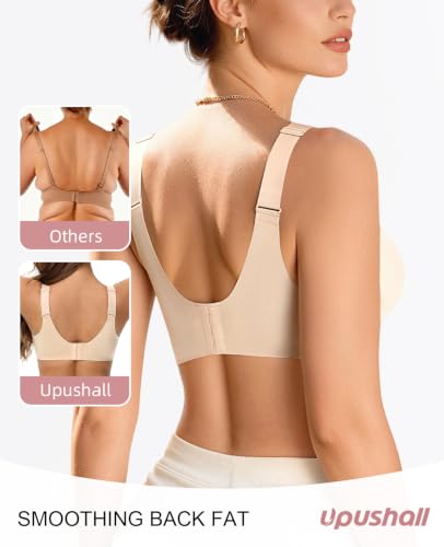 Upushall Push Up Padded Bras for Women Adds-2-Cups Plunge Nude - image 4