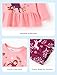 Disney Frozen Anna Toddler Girls Fall Clothes Long Sleeve Ruffle Shirt and Print Leggings Girls Outfit 2 Piece Outfits Casual Fashion Pullover Sweatshirt Dailywear 5-6T Red