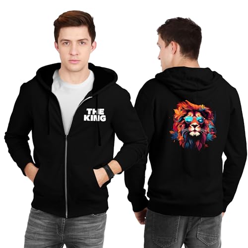 Image of fanideaz Mens Cotton Graphic Printed Zipper Hoodie for Men