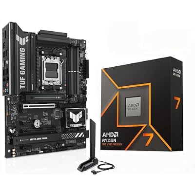 MICRO CENTER 3-in-1 Combo, KINGCOOL Iron Wind 120 120mm ARGB CPU Coolor Black, AMD Ryzen 7 9700X CPU Processor, ASUS TUF Gaming B850-PLUS WiFi Motherboard