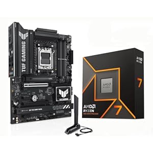 Micro Center AMD Ryzen 7 9700X CPU Processor with ASUS TUF Gaming B850-PLUS WiFi AM5 ATX Motherboard (DDR5, PCIe 5.0, 3X M.2, Wi-Fi 7, USB 20Gbps Type-C)