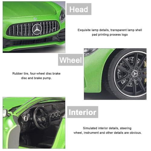Image of VARIYA ENTERPRISE Exclusive Alloy Metal Pull Back Die-Cast Car Diecast Metal Pullback Toy Car with Openable 6 Doors,Light Music Boys Gifts Toys (1:24 Big Mercedes AMG GTR - Multicolor)