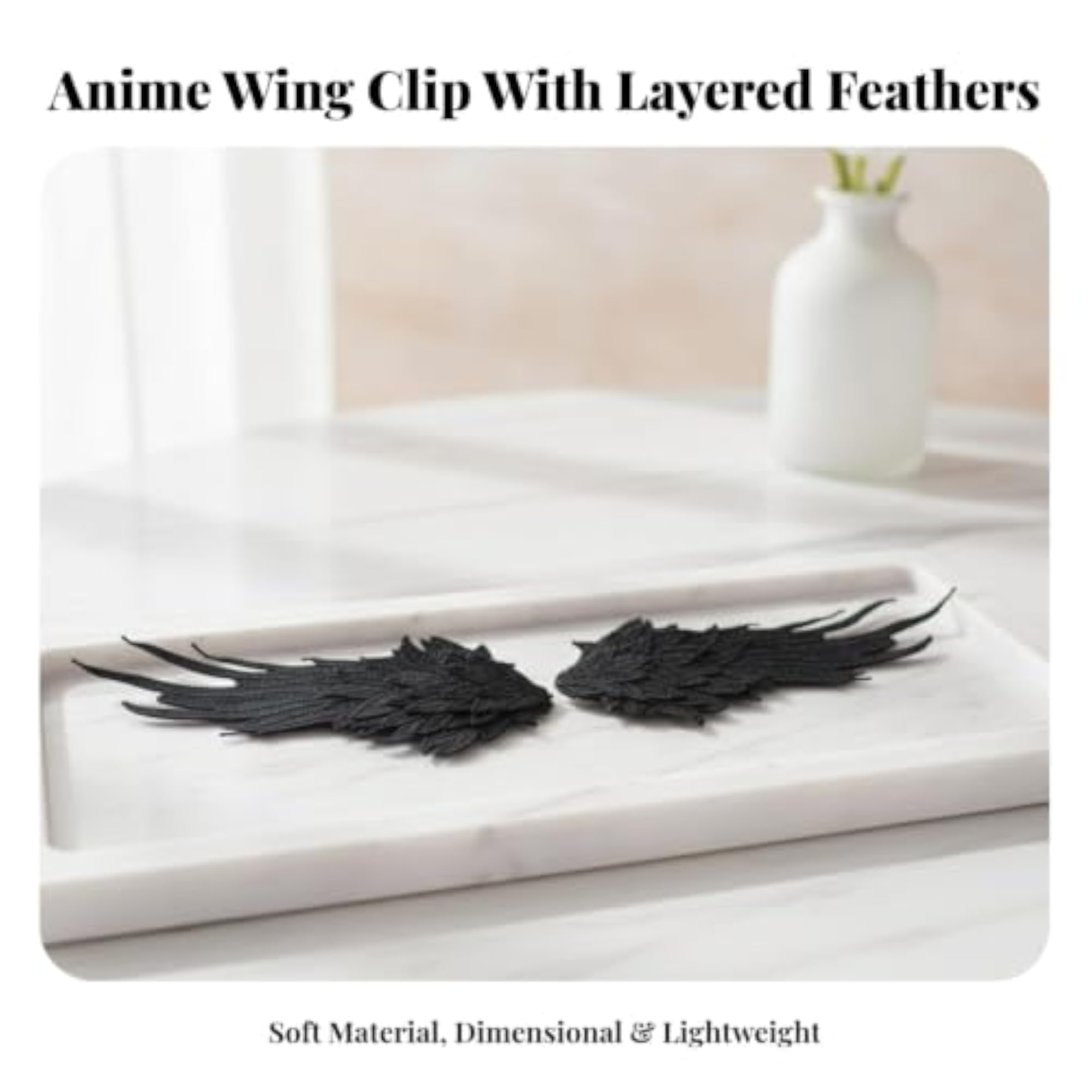 Lightweight Angel Wing Hair Clips, Handmade Barrettes