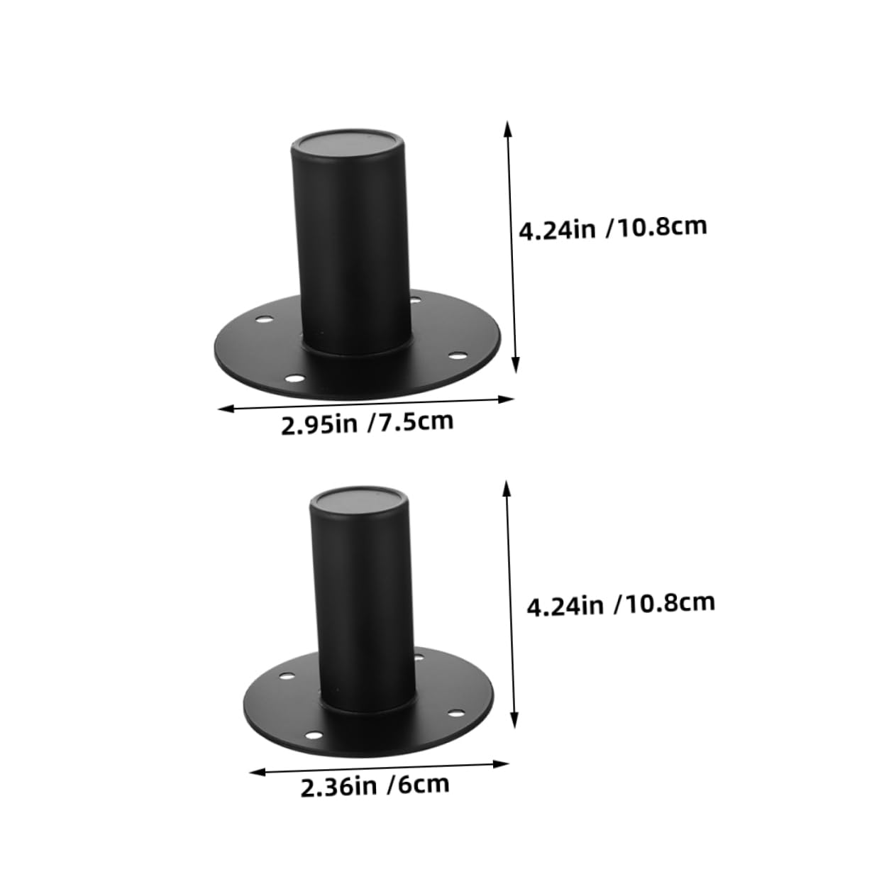 Yardwe 2pcs Speaker Iron Bottom Loudspeaker Mounted Floor Speaker Brackets Bases Speaker Stable Base Speaker Support Base Metal Base Speaker Base Speak Accessories Speaker Pedestal Black