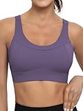 RUNNING GIRL High Impact Sports Bras for Women,Racerback Bra Workout Crop Tops for Women(WX2667 Purple,3XL)