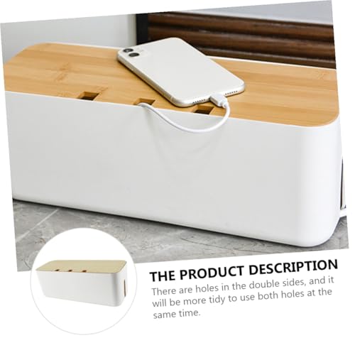 Boîte de rangement câbles VANZACK en ABS avec couvercle pour maison - 6