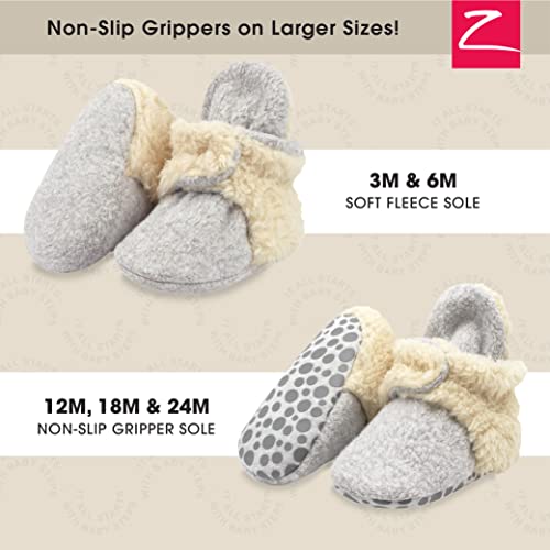 image for Zutano Unisex Fleece Baby Booties with Organic Cotton Lining, Newborn 