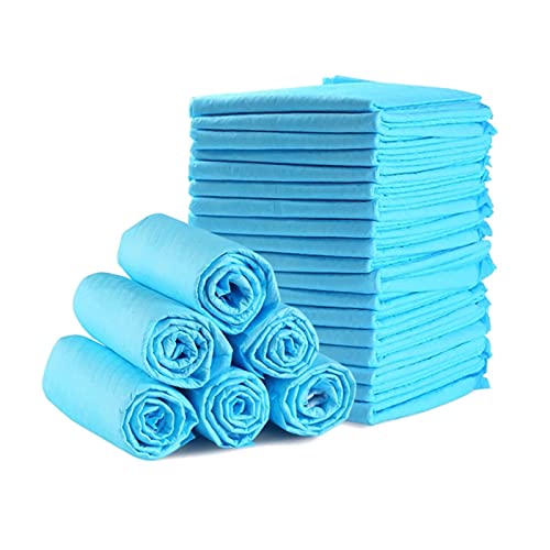 50個吸収性ペットおむつ犬の訓練ピーパッドの使い捨て可能なおむつパッド猫&犬おむつケージパッド (Color : Blue, サイズ : 45x60 cm)