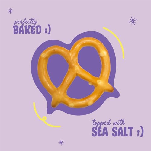 Image of Atom Eats | Salted Pretzel Large Knots 30g | 100% Baked | Savoury Snack for Coffee, Wine, Desserts & Gifiting | Crunchy and Salty | Imported Quality | Classic American Snack