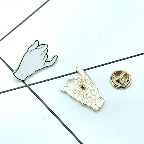 Image of 2pcs Pinky Promise Friendship BFF Brooches Pins Set for Women Couple Unisex Fashion Cute Black White Enamel Backpacks Badge Hat Dress Accessories Valentine Farewell Jewelry Gifts