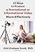 10 Ways to Produce a Promotional or Informational Video More Effectively