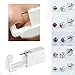 Ear Rings Studs with Piercing Device Disposable Sterile Ear Nose Piercing Kit Tool Stud Safety Portable Ear Piercing Kit 1 unit (Silver White 2mm)
