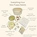 Nopikku Puppy Welcome Home Gift Basket – New Puppy Starter Kit with Toys, Slow Feeder Bowl, Bandana, First Year Milestone Card & Promise Card, Puppy Gift Set for New Dog Owners