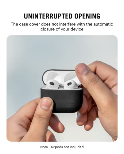 Image of Dailyobject Protective Poncho Case Cover for Apple Airpods 3 | Durable Silicone Material | Shock Resistant & Lightweight | Compatible Wireless Charging | Stylish Design - (Black)