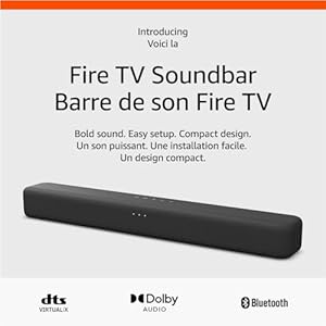 Amazon Fire TV Soundbar, 2.0 speaker with DTS Virtual:X and Dolby Audio, Bluetooth connectivity