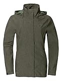 VAUDE Regenjacke - Rosemoor Jacket II olivgrün, Regenjacke Damen wasserdicht und atmungsaktiv, funktionale 2-Lagen Outdoorjacke, Wassersäule 10.000 mm, Übergangsjacke oder Fahrradjacke