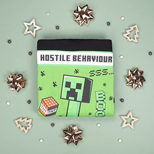 Sweat à capuche noir Minecraft pour garçons en coton avec motif Creeper vert