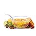 Heavyweight Plastic Punch Bowl with Ladle | 8 Quart Clear 2 Gallon Punch Plastic Bowls | Punch Set of Bowl and 5 oz. Ladle | Embroidered Punch Bowl with Serving Ladle for Parties