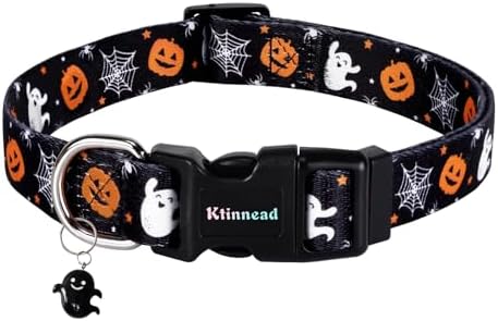 Ktinnead Halloween Dog Collars, November 1st All Saints Dog Collar, Holiday Pet Collar Pet Gift Dog Collar with Cute Pendant for Small,Medium,Large dogs,Male,Female