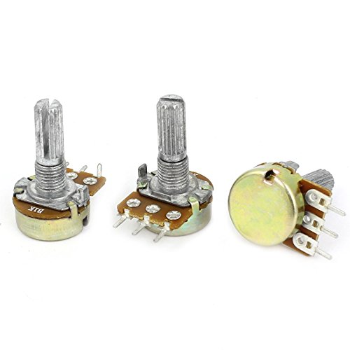 Aexit 1K OHM Variable Resistors Linear Taper Rotary Potentiometer 1KB B1K Potentiometers Pot 3Pcs