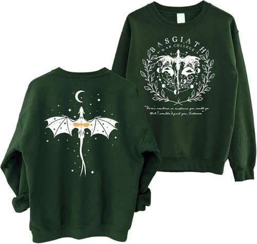 Fourth Wing Shirts Women Basgiath War College Sweatshirt Dragon Rider Graphic Basquiat War Unisex Sweatshirts Long Sleeve3