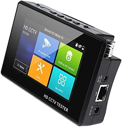 4K 5 in 1 IP Camera Tester, IP/TVI/CVI/AHD/CVBS Camera Monitor Test, 4 inch Monitor Touch Screen, POE/IP Discovery/Rapid/Camera Test Report, 1800ADH-Plus CCTV Tester
