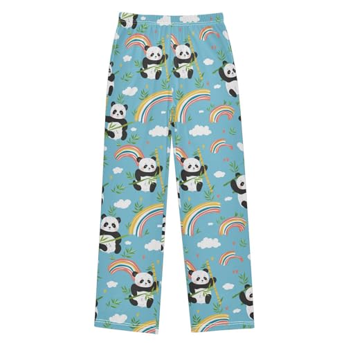 Pajama Bottoms, Pandas and Rainbow Sleeping Pant Lounge Wear Pajamas Long Pants Sleepwear Pjs