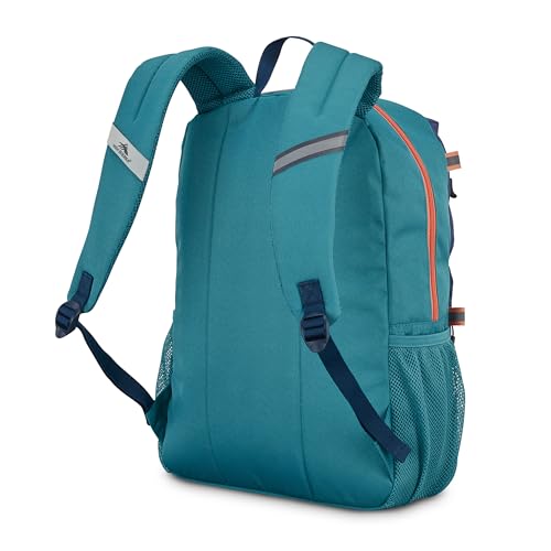 Image of High Sierra Everclass Backpack - Travel or Work Laptop Bookbag with 360 Reflectivity, Dual Water Bottle Pockets & Fits Laptops Up To 15.6 inch, One Size, Dusk Purple /True Navy /Sea