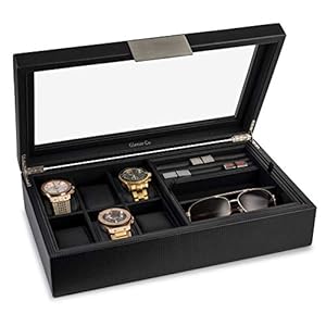 Glenor Co GL6WCSVBK Herren Schmuckschatulle 6 Uhren