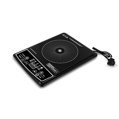 Image of Pencil Presto 1800W Induction Cooktop | BIS Certified | 2.5KV Surge Protection | Button Control | 5 Preset Cooking Functions | Electric Induction Stove for Home Kitchen