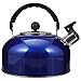 Hemoton 3L Tetera con Silbato de Acero Inoxidable Agua Caliente Tetera Hervidor de Agua Moderno Recipiente con Mango Ergonómico Seguro para El Hogar Estufa de Gas Azul
