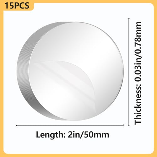Image of 15PCS Double Sided Gel Tape Strong Double Sided Mounting Tape,Removable Clear Sticky Pads Heavy Duty Adhesive Gel Pads for Home and Office