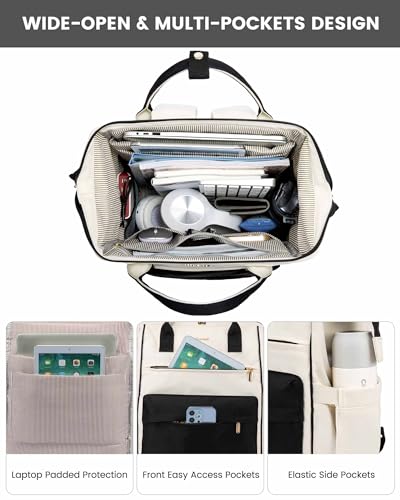 Image of LOVEVOOK Laptop Backpack for Women, 17 Inch Work Teacher Nurse Bag