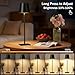Black Cordless Rechargeable Table Lamp, 2 Pack Portable Desk Lamp with 5000mAh Battery, Touch Control Stepless Dimming, Wireless Night Light for Dining, Outdoor Camping, Coffee Shop, Waterproof Design