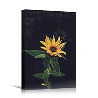Canvas Wall Art Yellow Flower Portraiture Colorful Floral Multicolor Photography Portrait Romantics - 12x18 inches
