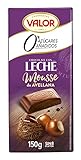 Valor - Chocolate con Leche y Mousse de Avellana 0% Azúcares Añadidos. Intenso Sabor y Cremosidad....